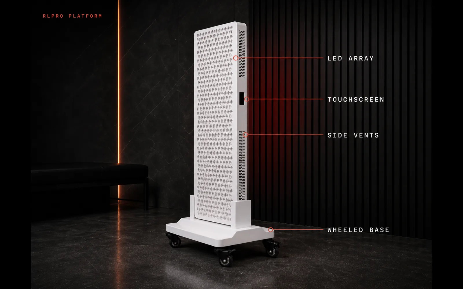 Hale RLPRO panel platform on a wheeled stand