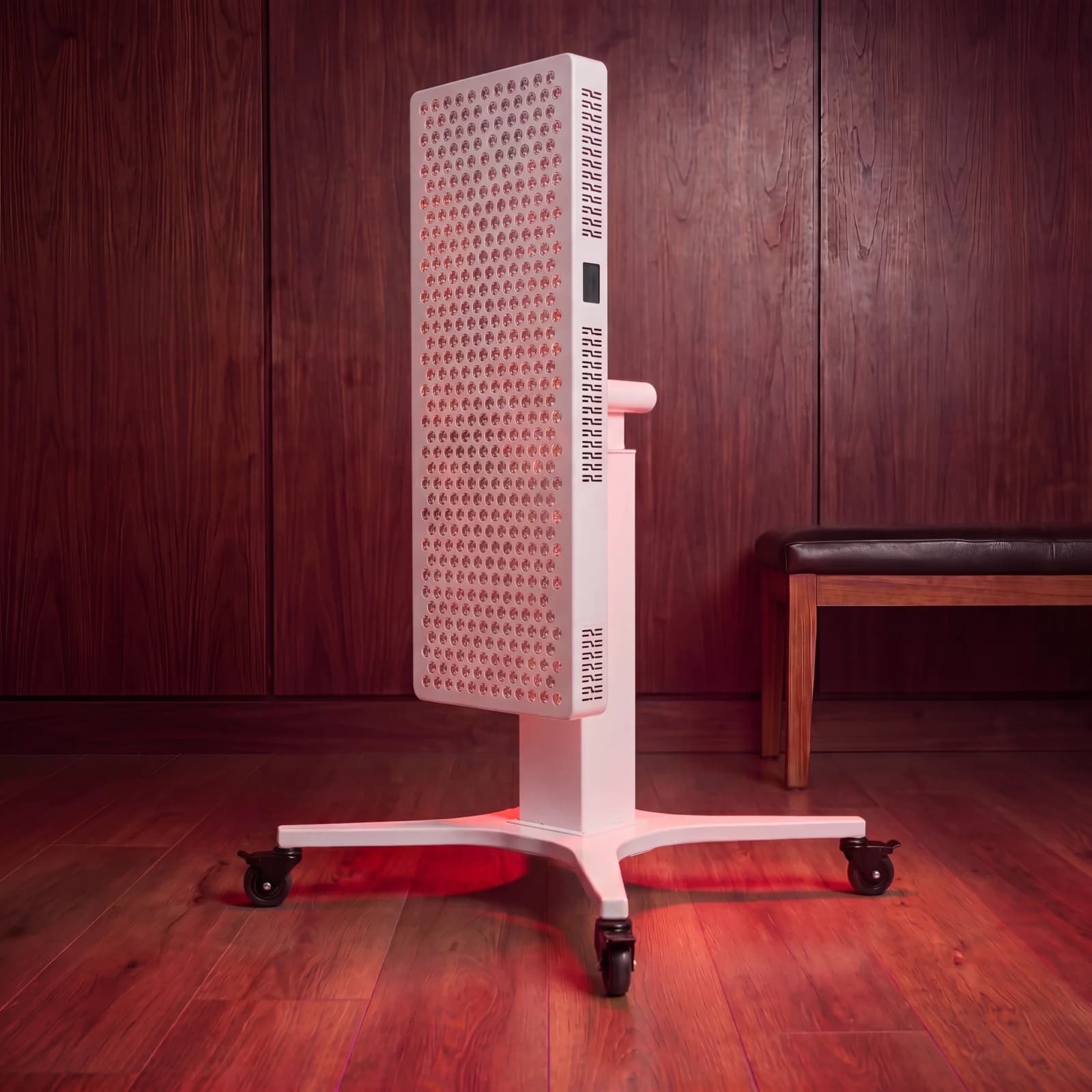 RLPRO 1200 on the electric lifting stand, three-quarter front-right view