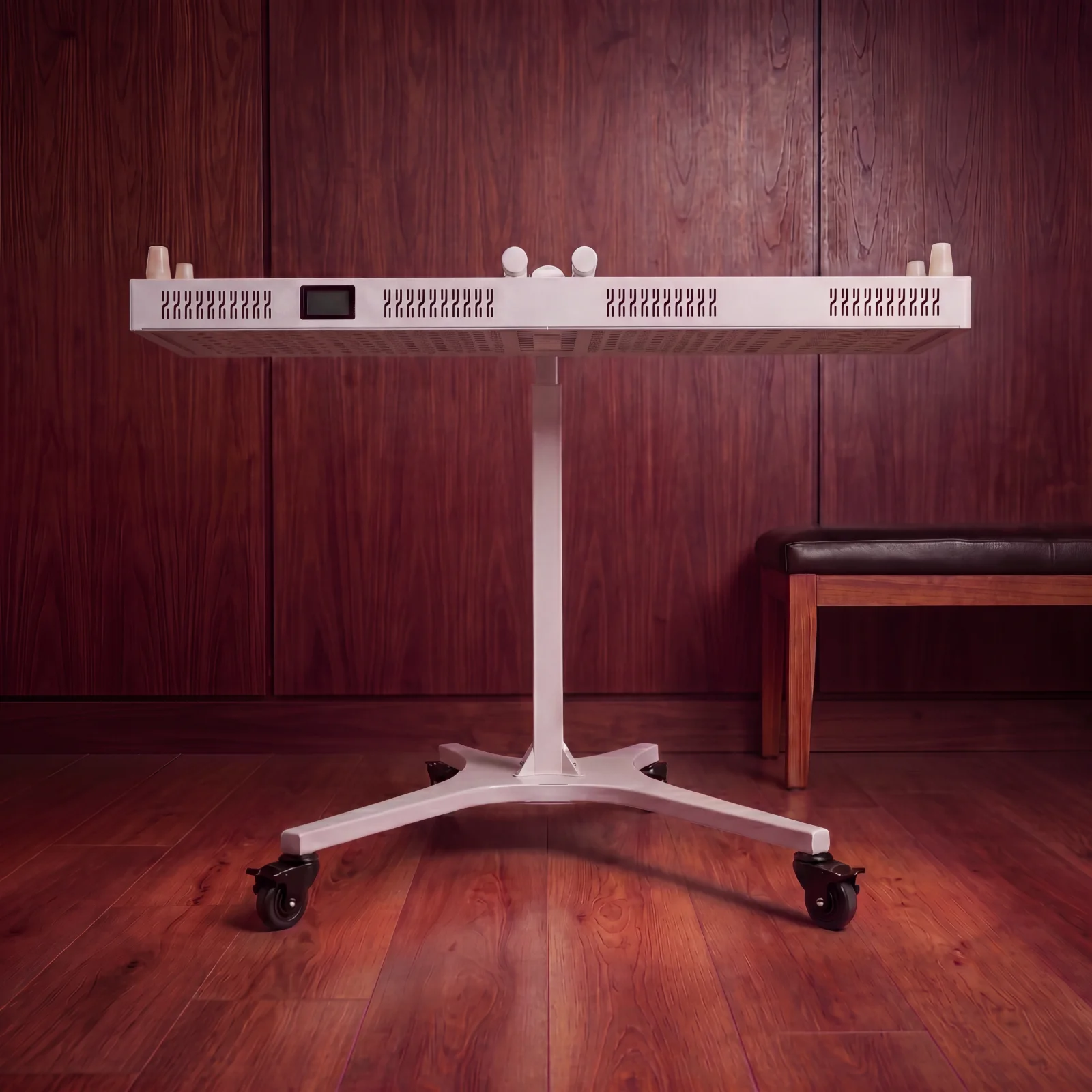 RLPRO 1200 mounted horizontally on the electric stand, panel off